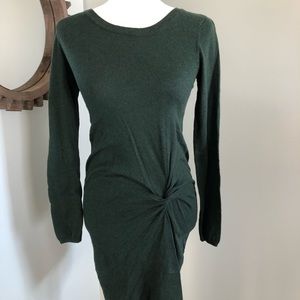Super cute sweater dress with ruched side detail.